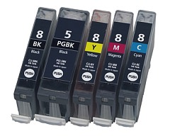 Multipack 5ks Canon CLI-8 / PGI-5 - kompatibilní - včetně čipu