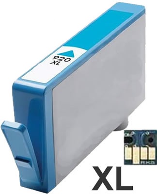 HP 920XL Cyan - CD972A - modrý - včetně čipu - kompatibilní